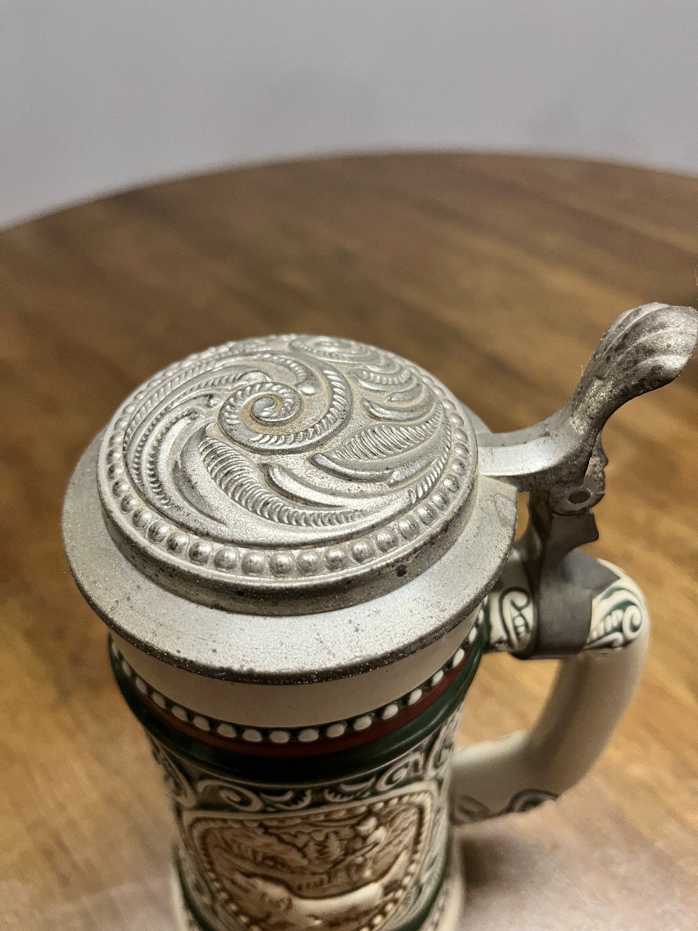TT - 1978 Avon Fishing & Hunting Themed Ceramic Beer Stein