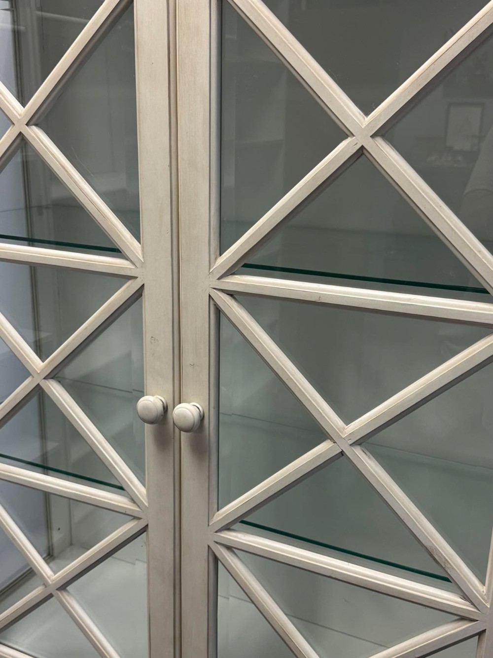 2525 - Farmhouse Glass Display Cabinet