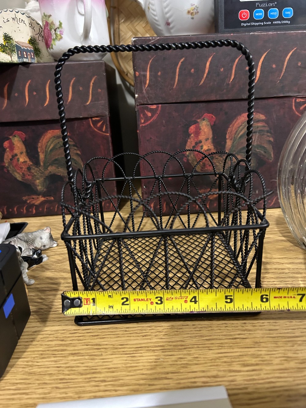 Cute black wire basket