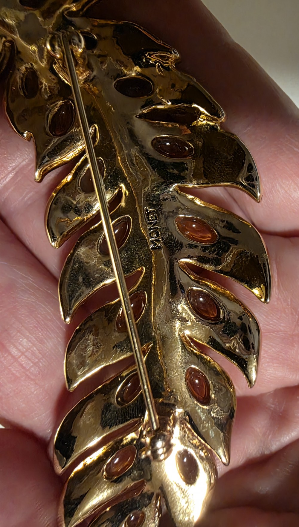 CASE Monet large feather brooch
