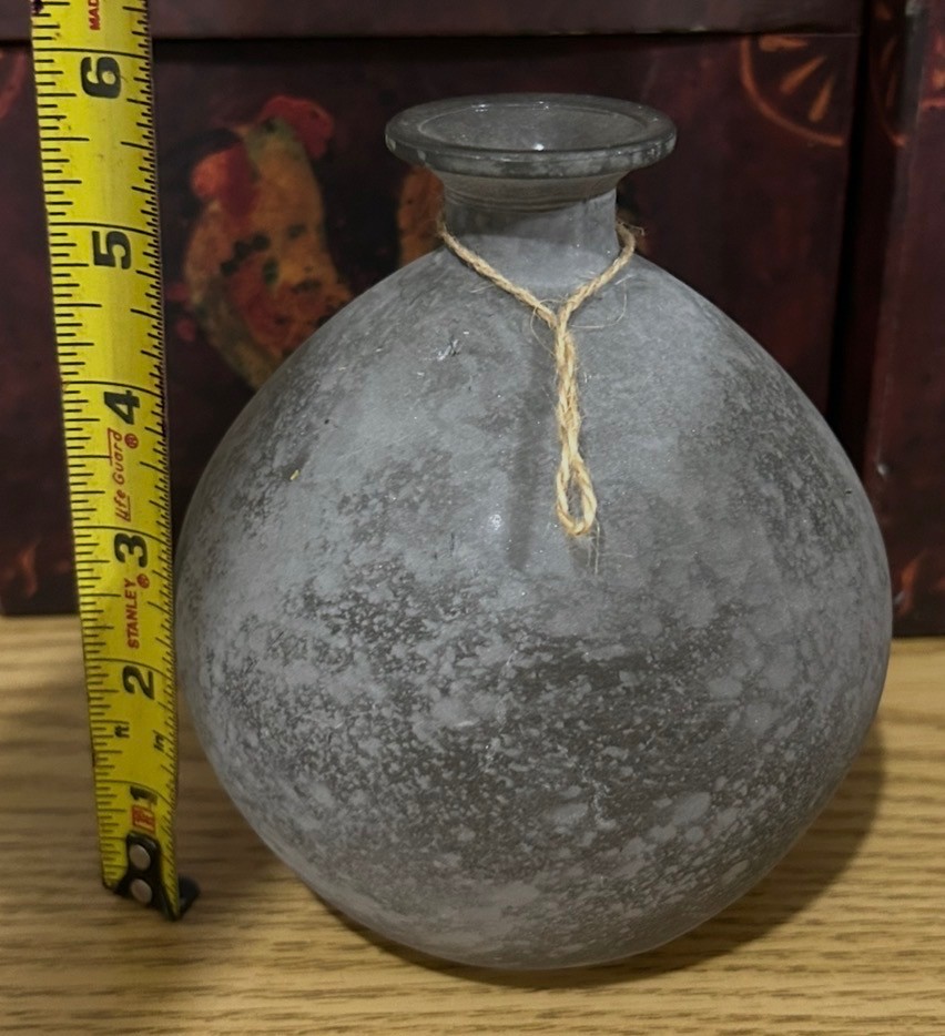 Matte gray ceramic vase