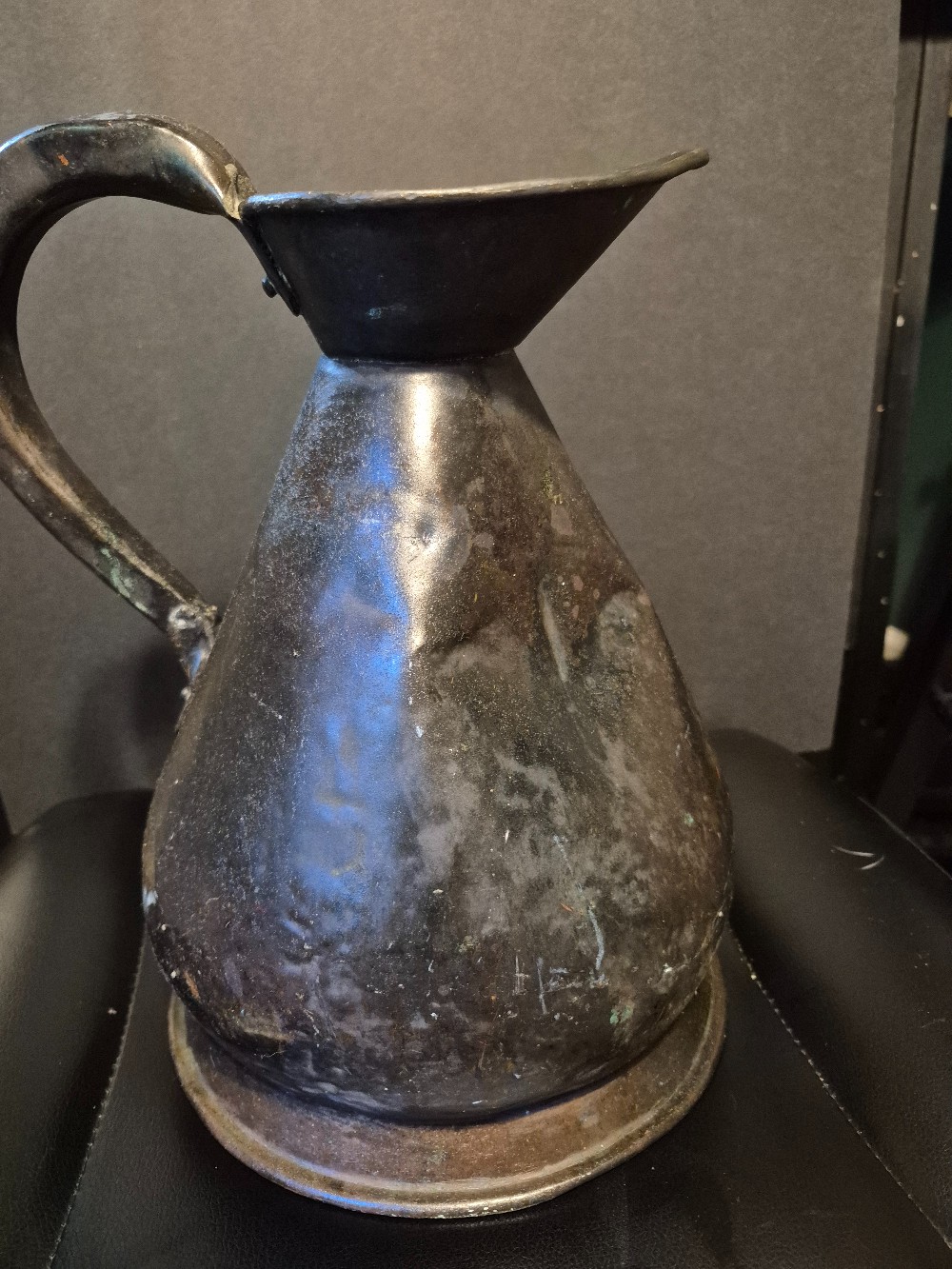 antique 19th-century English copper haystack jug