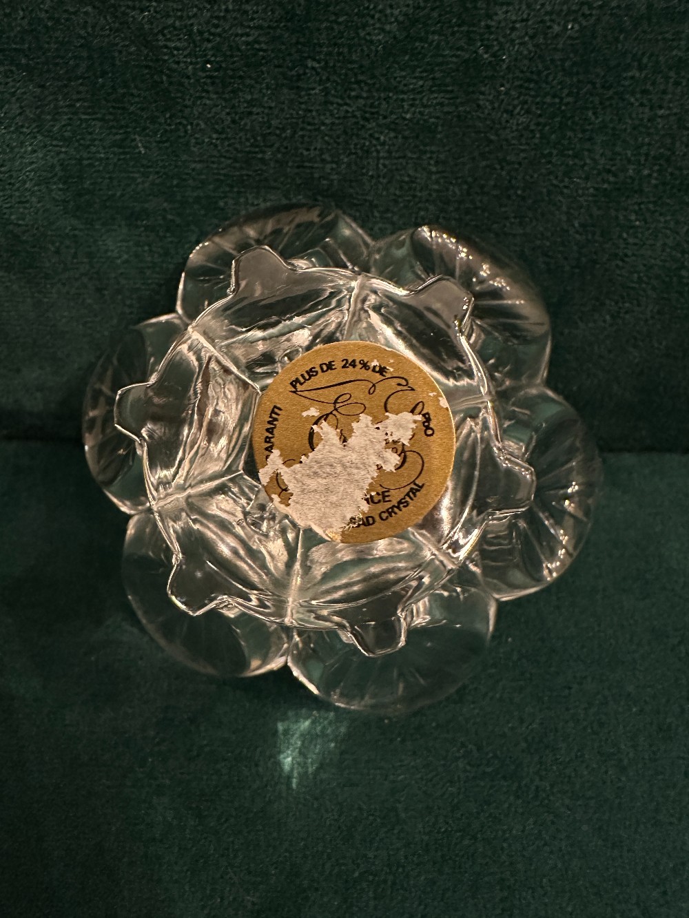 MB Vintage Cristal D'arques France Taper Candle Holder