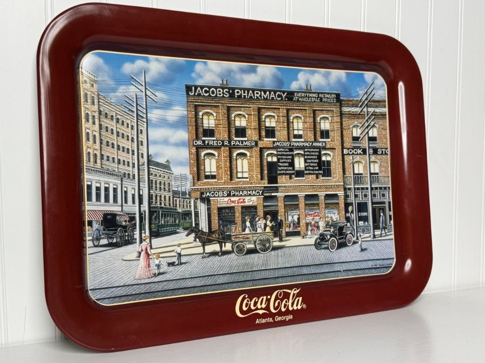 2679 - 1995 Coca-Cola collectible metal serving tray titled 