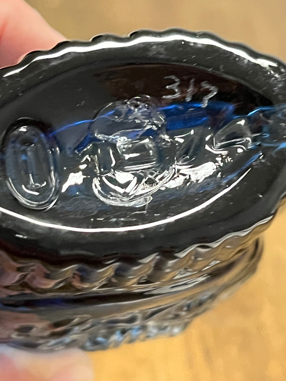TT - 1974 Sapphire Blue Kensington Union Co. Flask Bottle #317