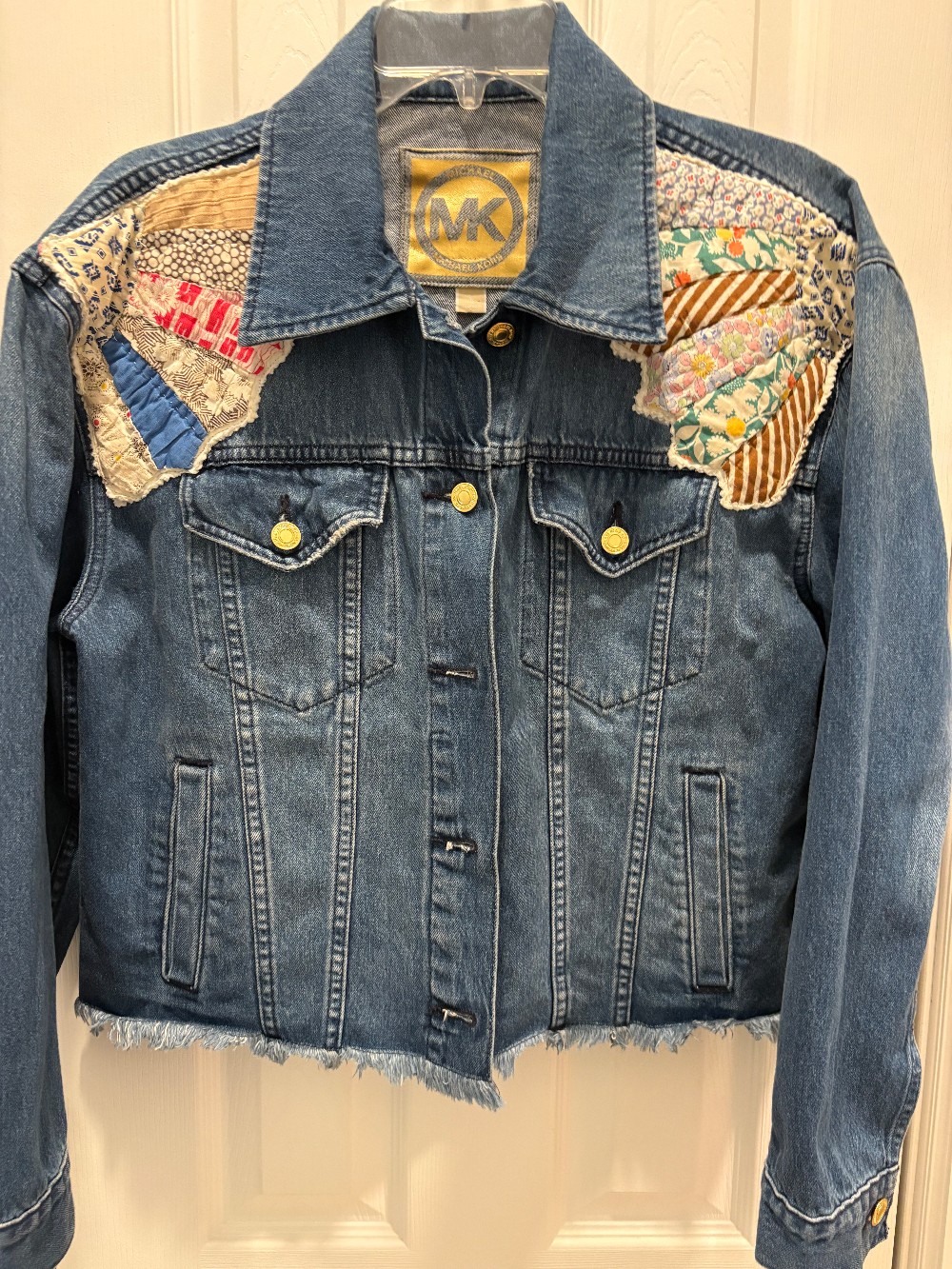 Michael Kors Jean jacket with cutter quilt appliqué