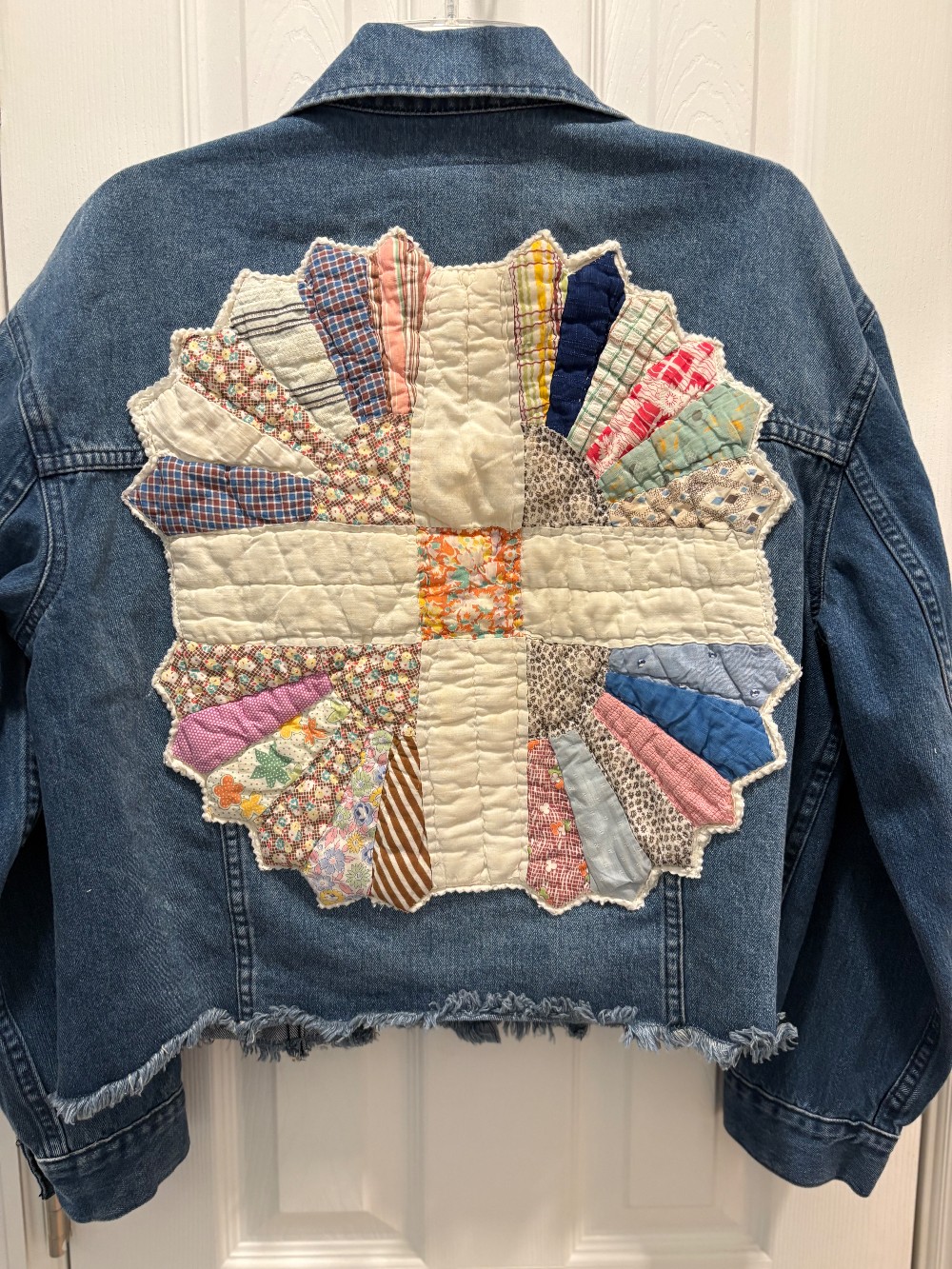 Michael Kors Jean jacket with cutter quilt appliqué