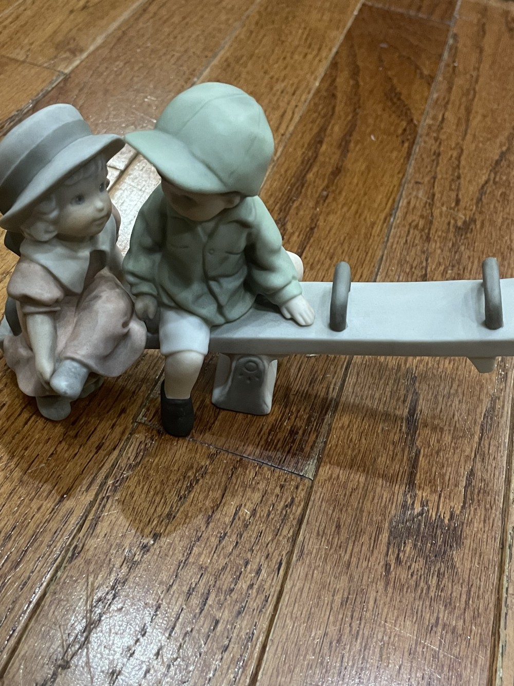 1997 Ceramic Porcelain Seesaw Children 