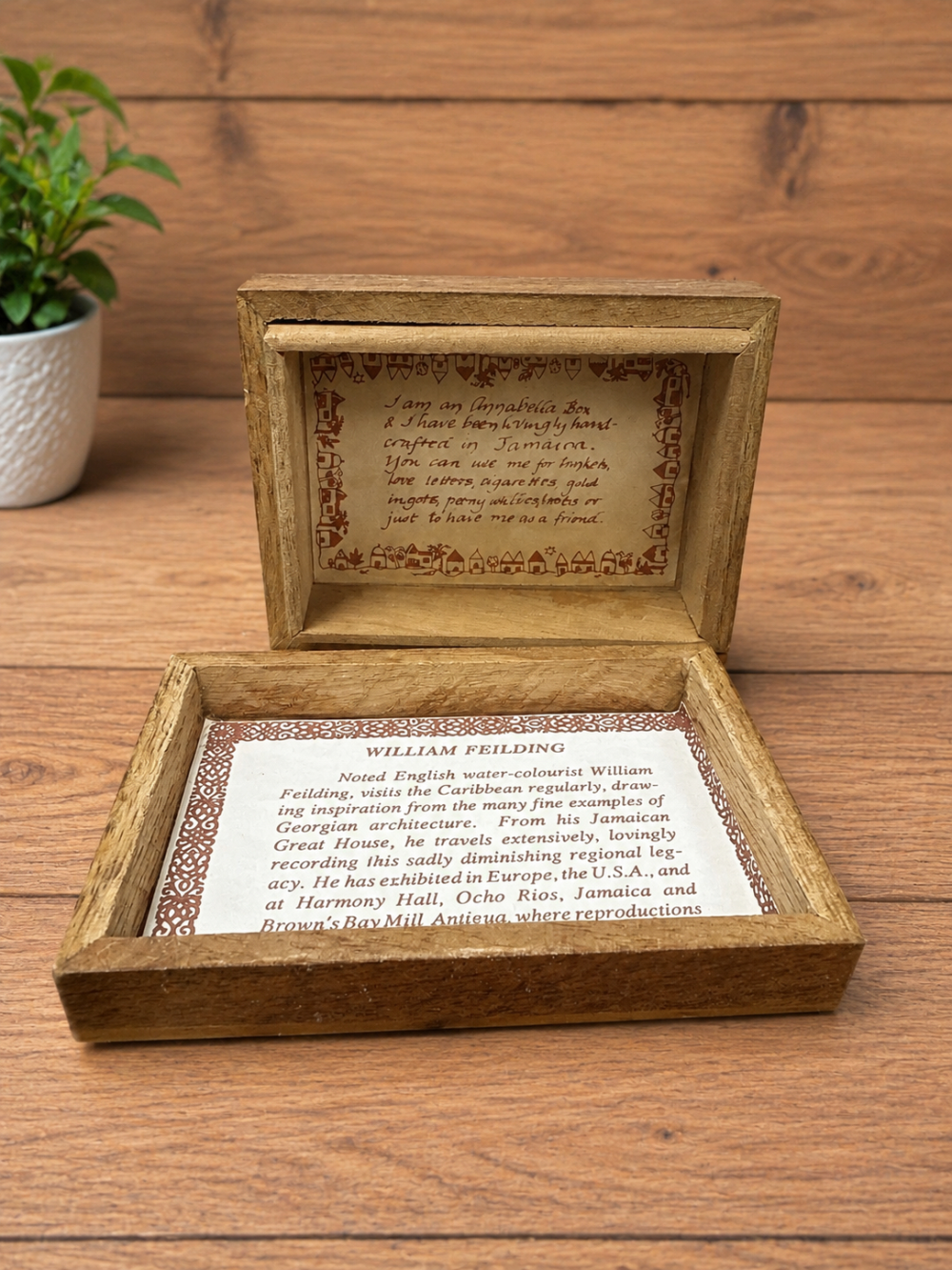 Wood box w/ Image by William Feilding
