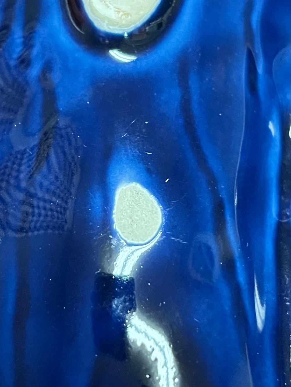 TT - Vintage MCM Blue Leaf Ashtray