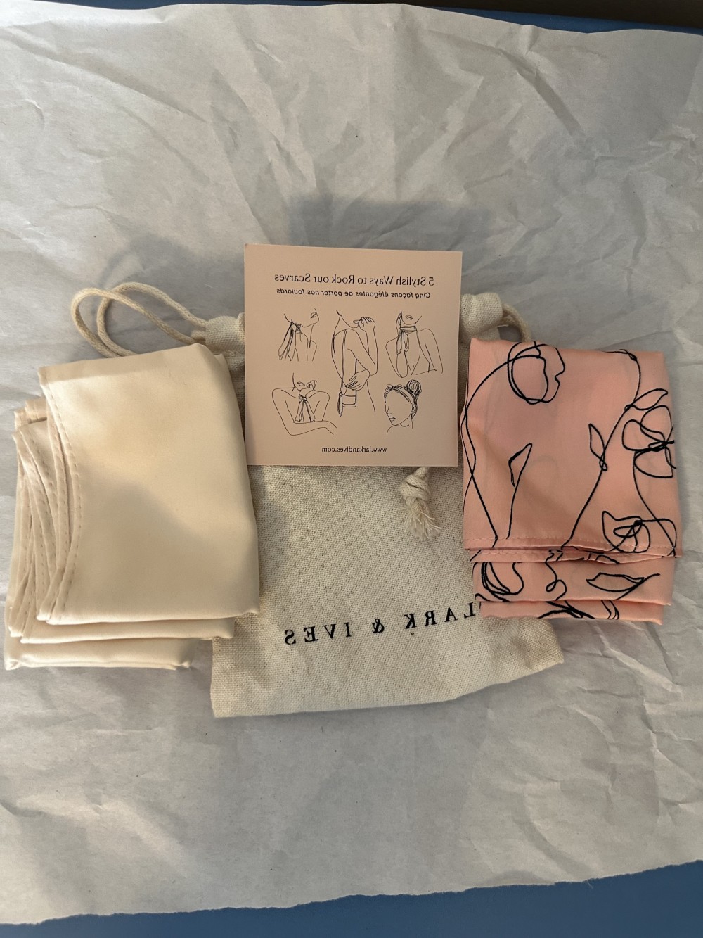Lark & Ives Hair Scarf Set in Bag