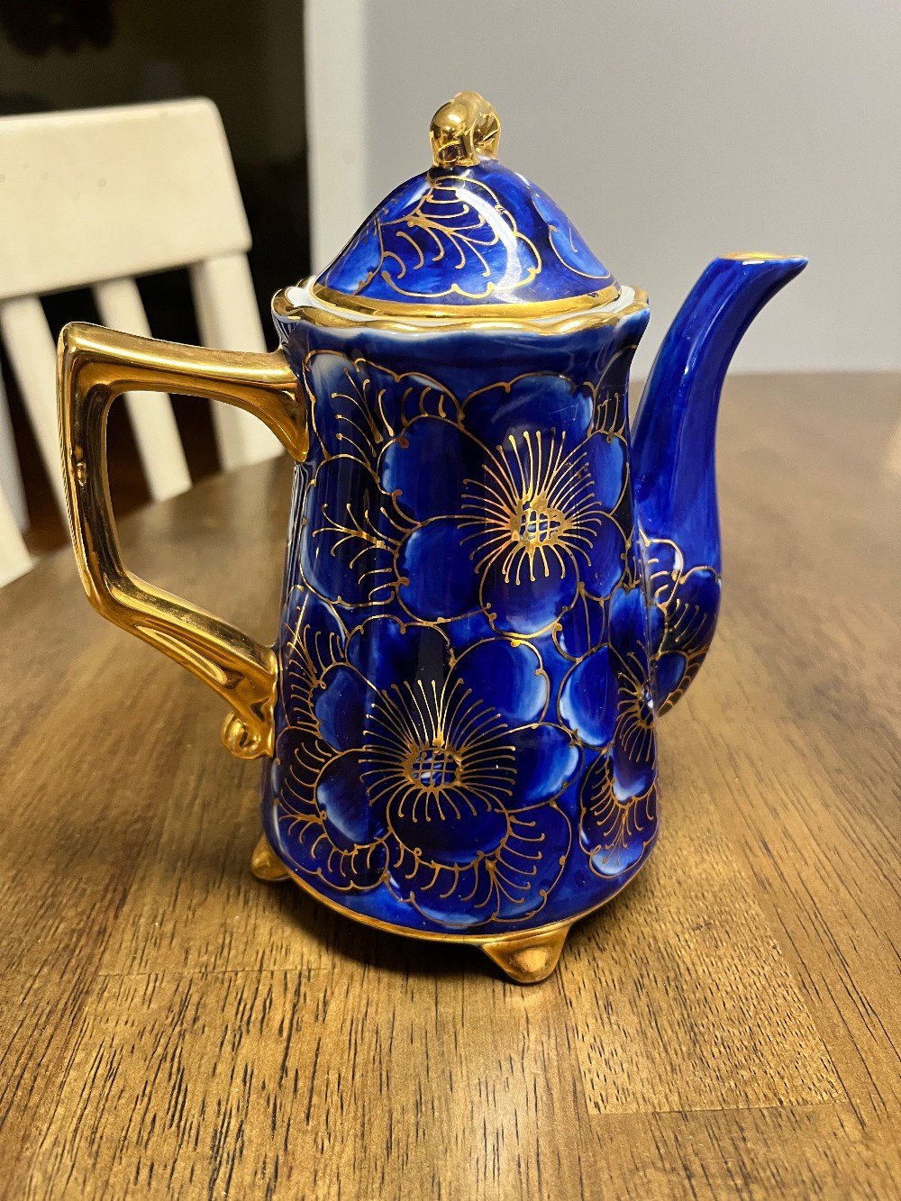 TT - Blue & Gold Gilded Porcelain Teapot