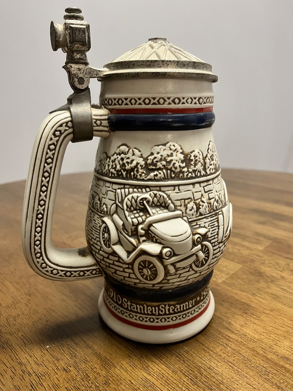 DELETE - TT - 1979 Avon Motor Cars Themed Ceramic Beer Stein