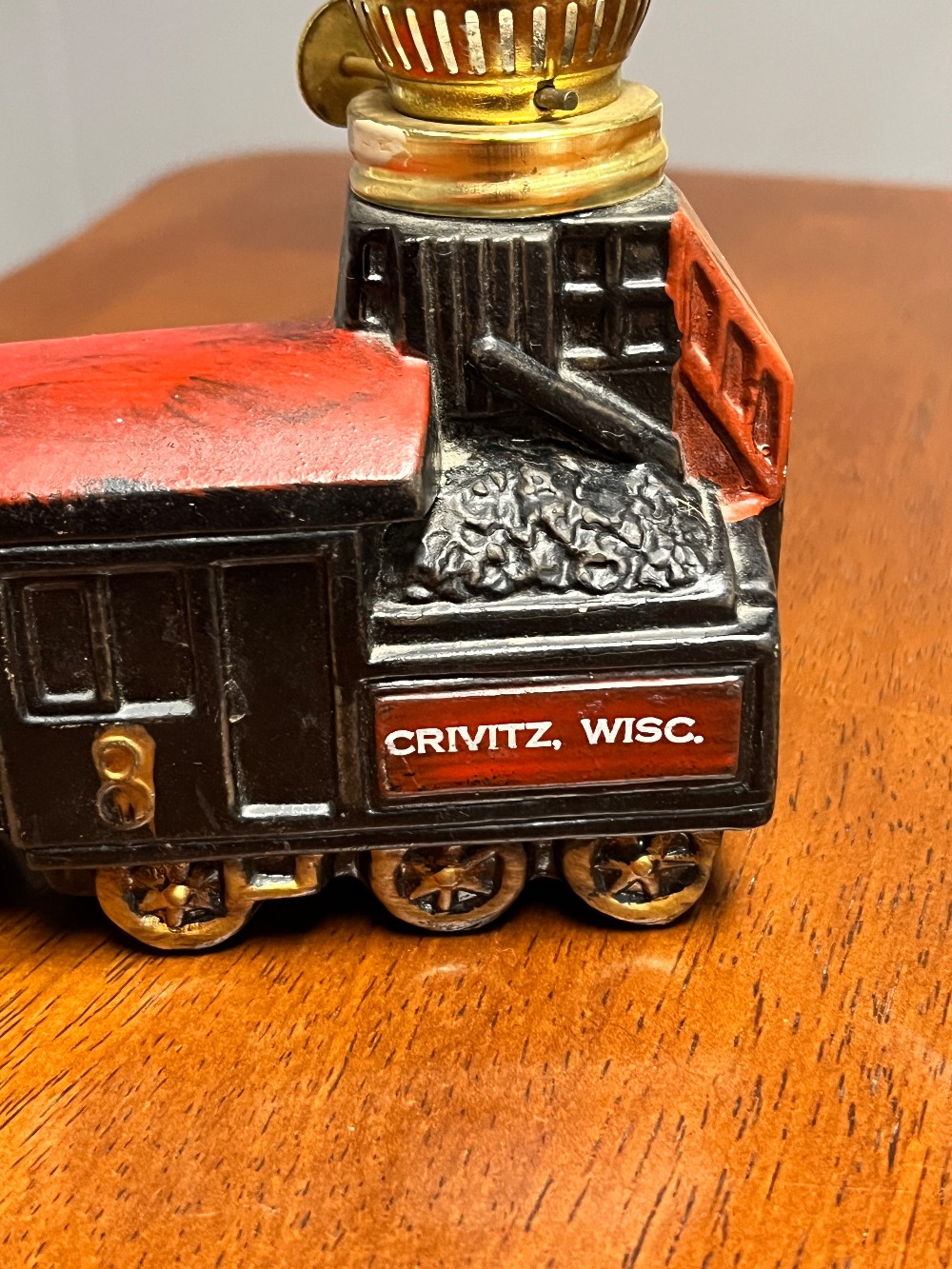 TT - 1971 Crivitz, Wisc. Train Mini Oil Lamp - NO GLOBE