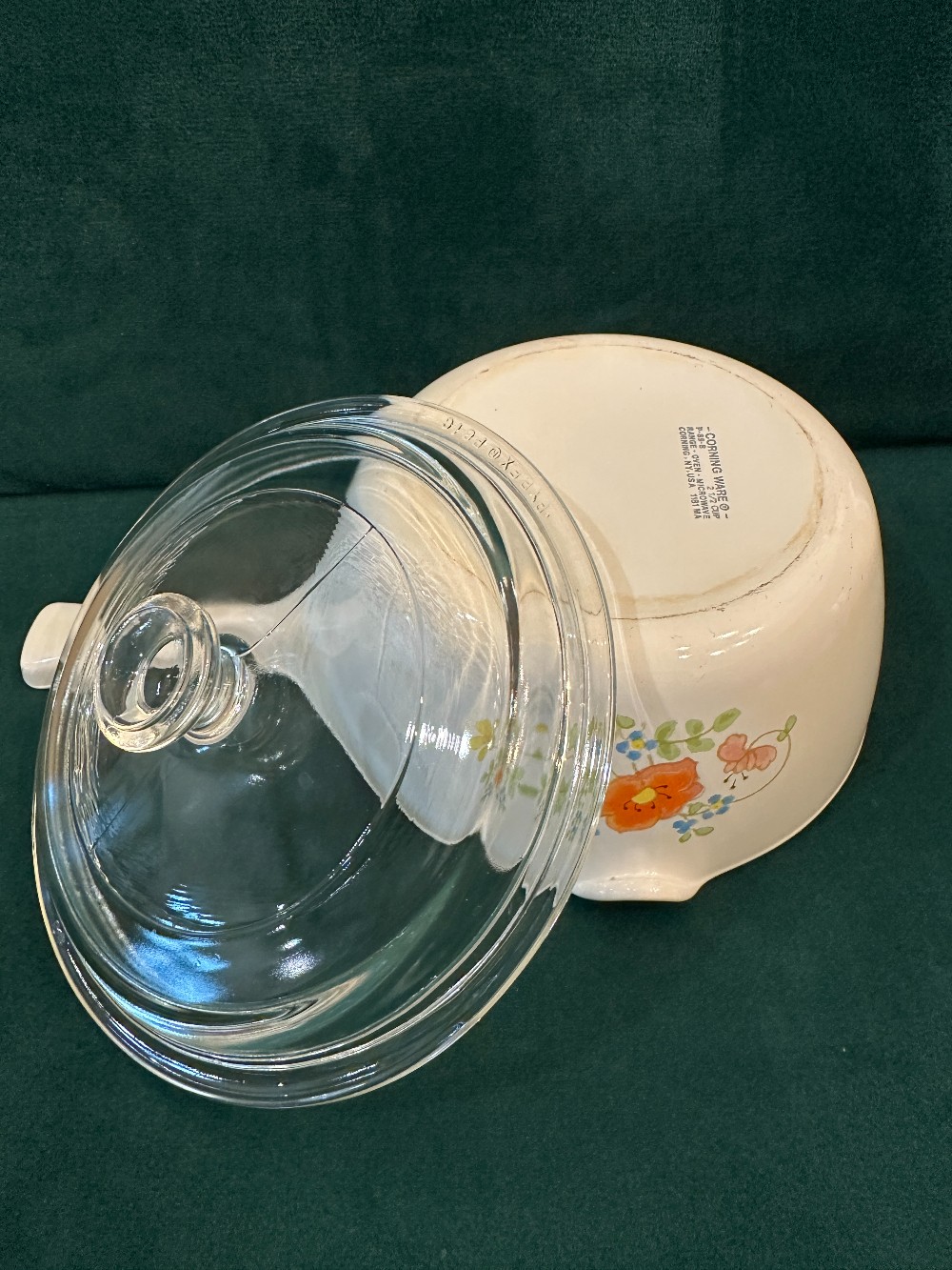 MB Vintage Corning Ware Wildflower 2.5 Cup Sauce Pan with Lid