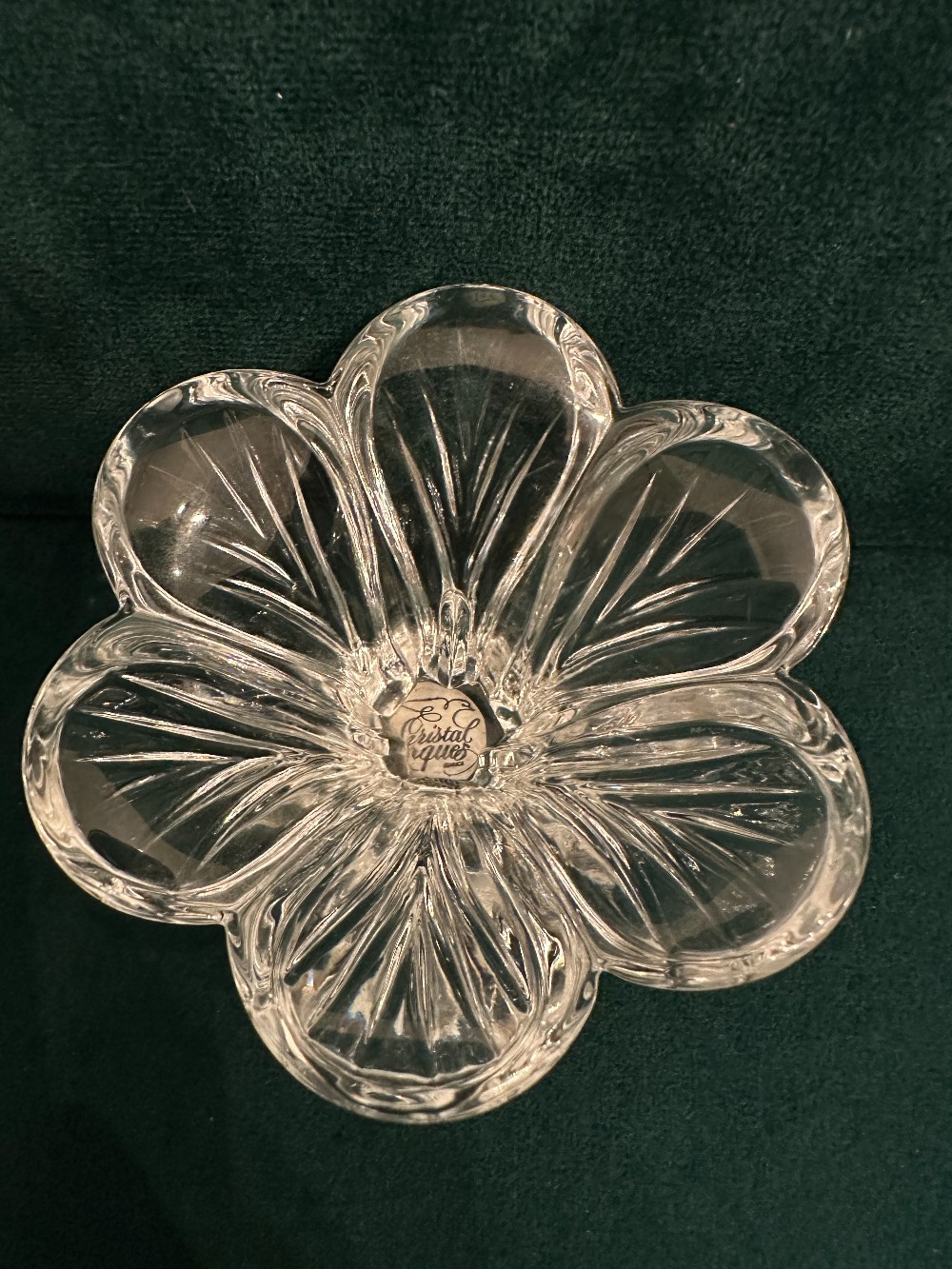 MB Vintage Cristal D'arques France Taper Candle Holder