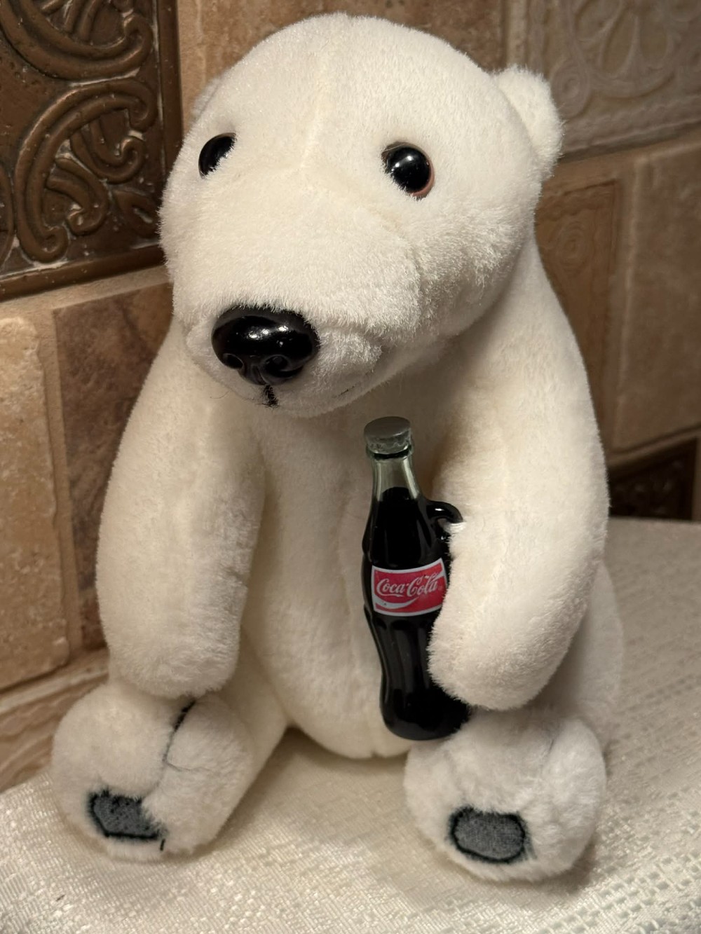 1221 - Vintage 1993 Coca-Cola polar bear plush toy.  Collectors item