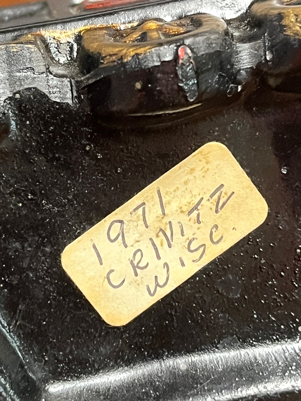 TT - 1971 Crivitz, Wisc. Train Mini Oil Lamp - NO GLOBE
