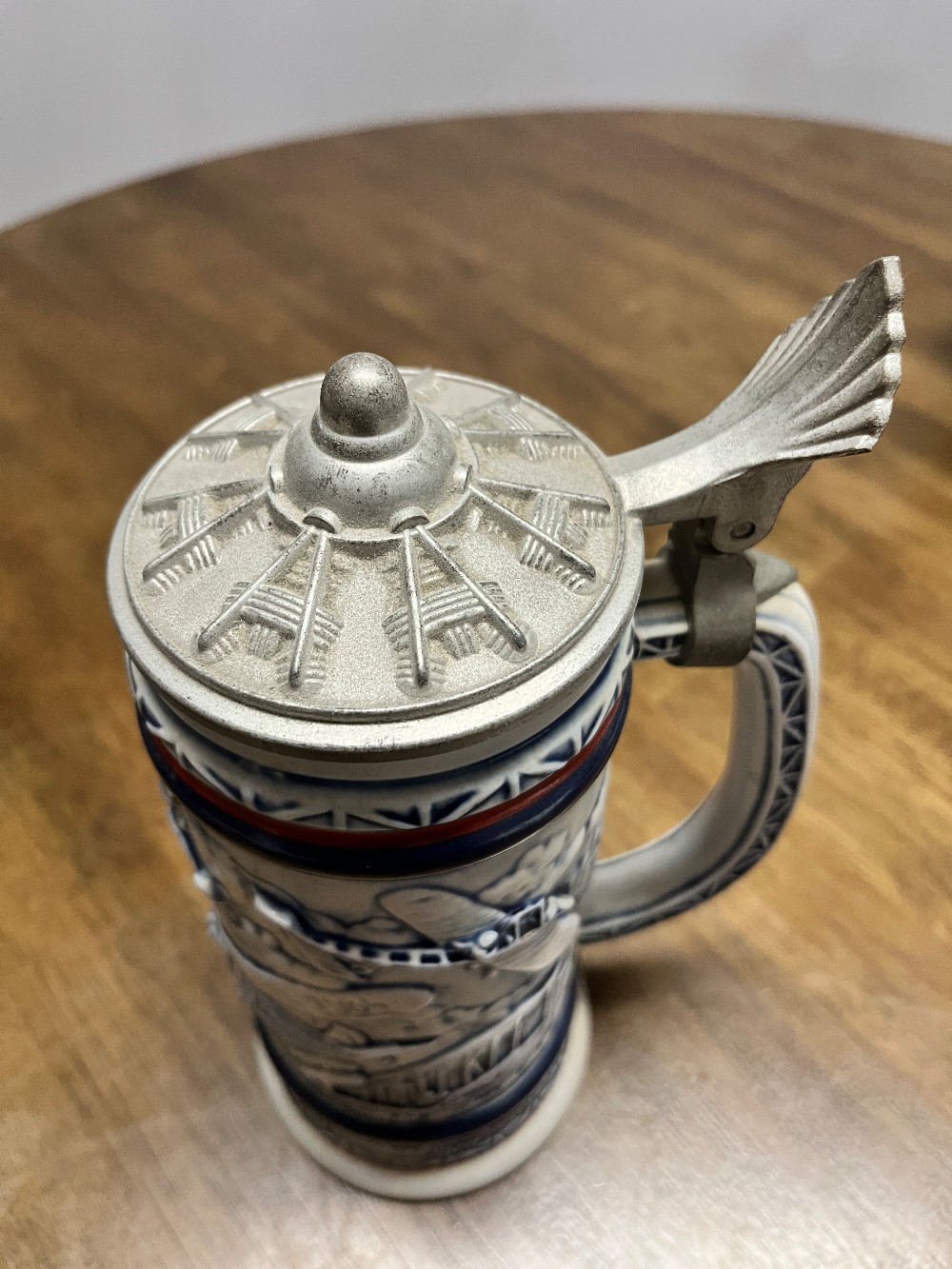 DELETE - TT - 1981 Avon Airplane Themed Ceramic Beer Stein