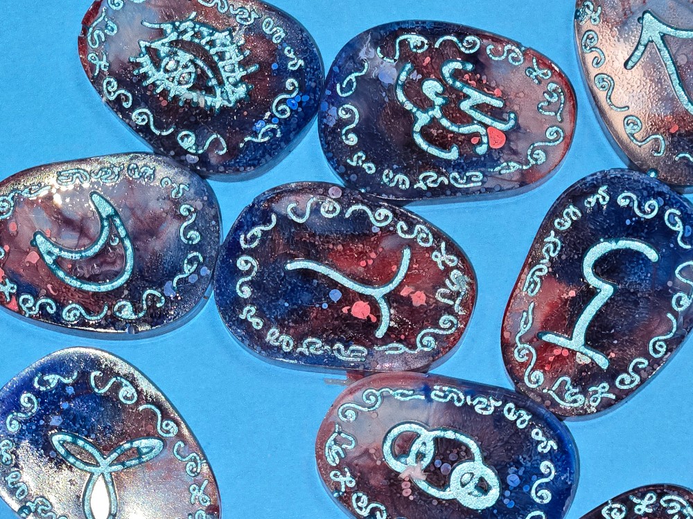 Blue and Red Witch's Runes