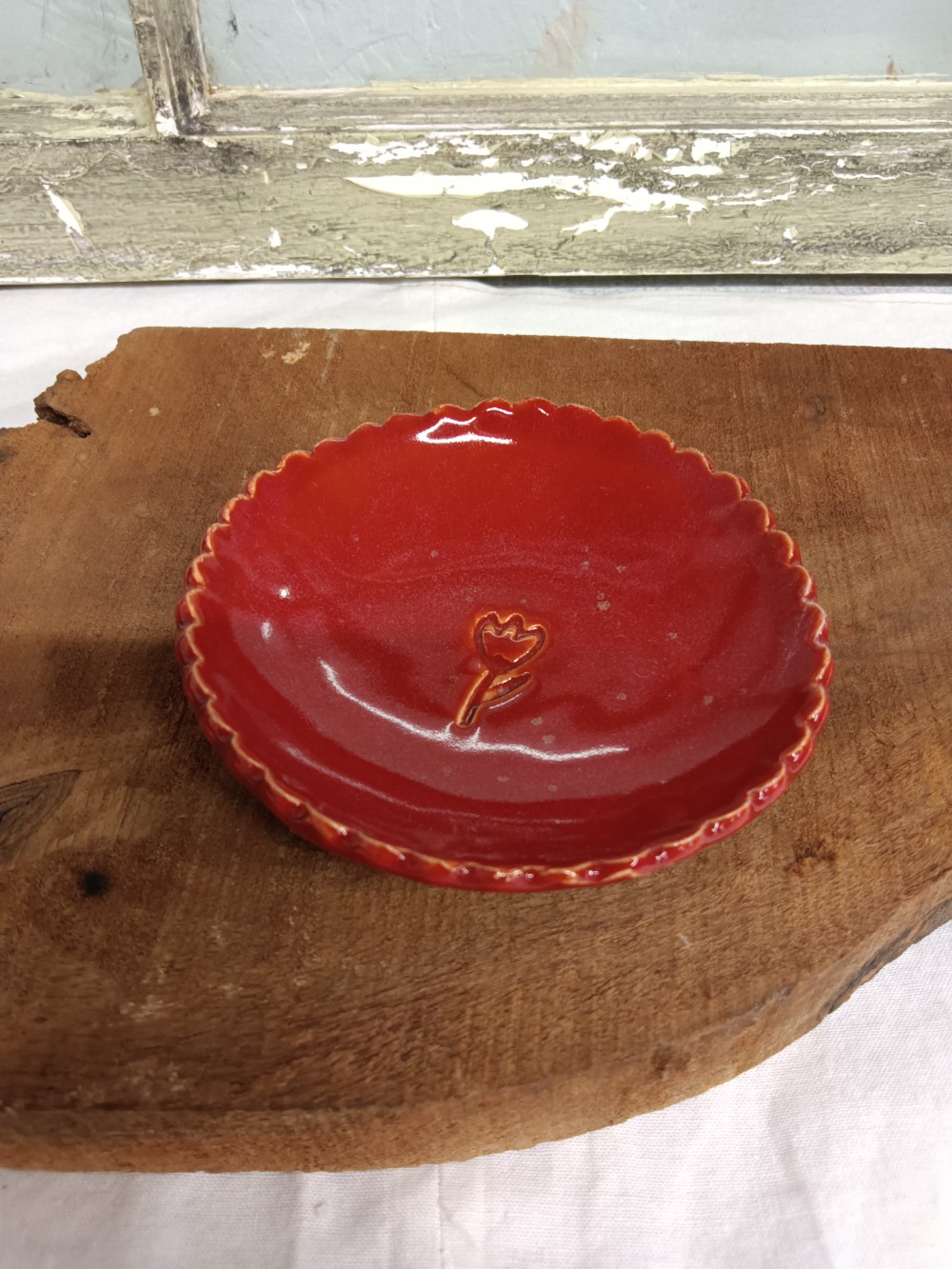 Cinnamon Red Trinket Dish