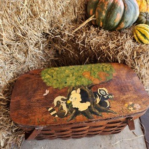 Picnic Basket, Hand painted