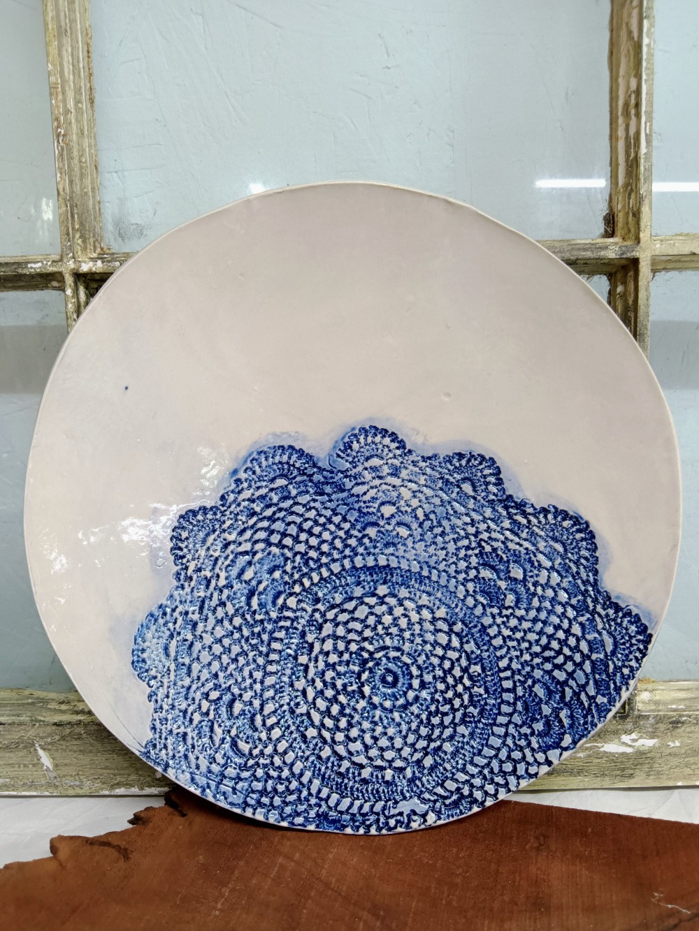 Plate with Cobalt Blue Pattern