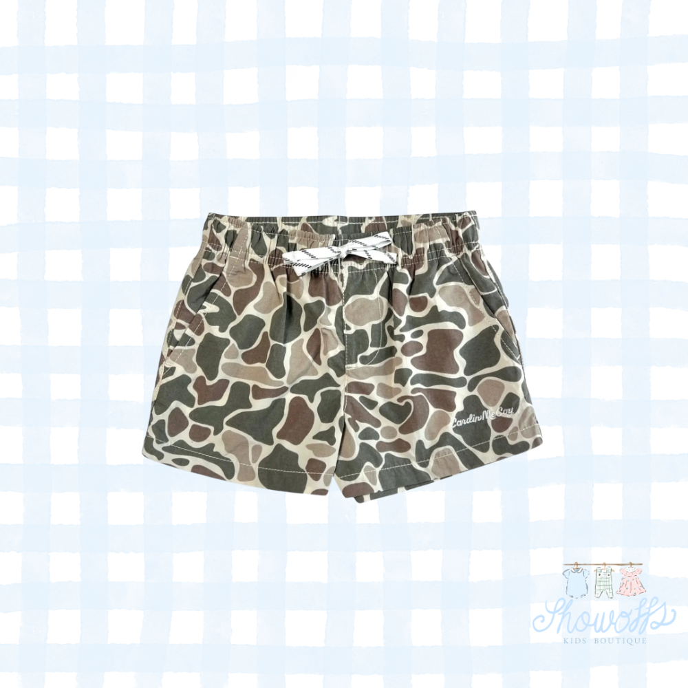 Boy's Performance Short - Bottomland Camo Sand