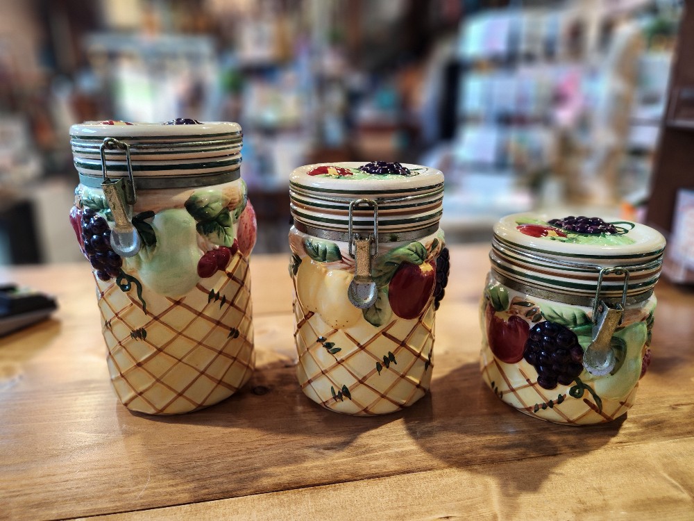 Fruit Canisters, Set of 3