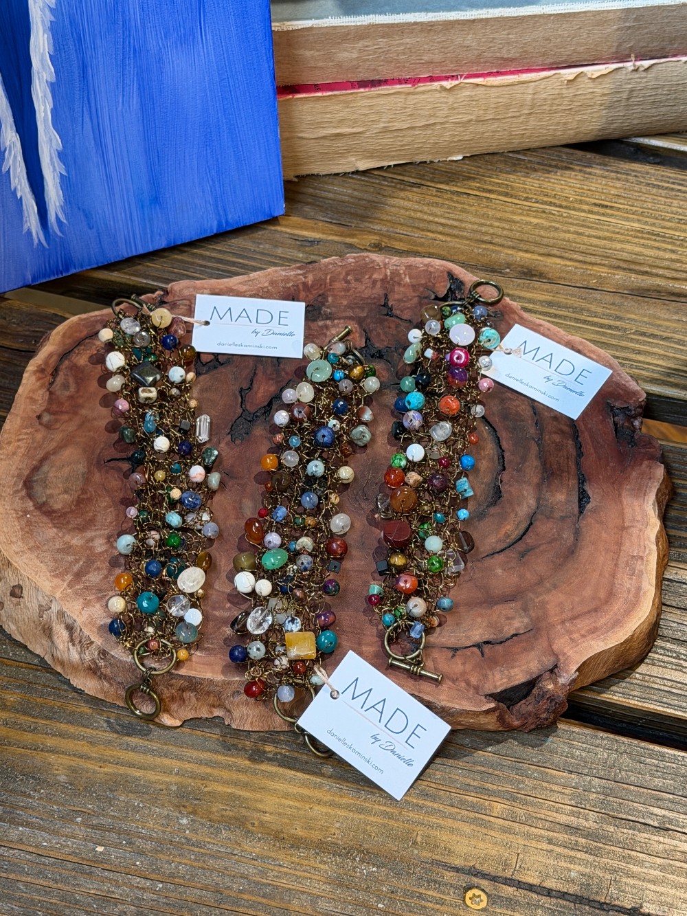 Wire Crochet Gemstone Bracelet