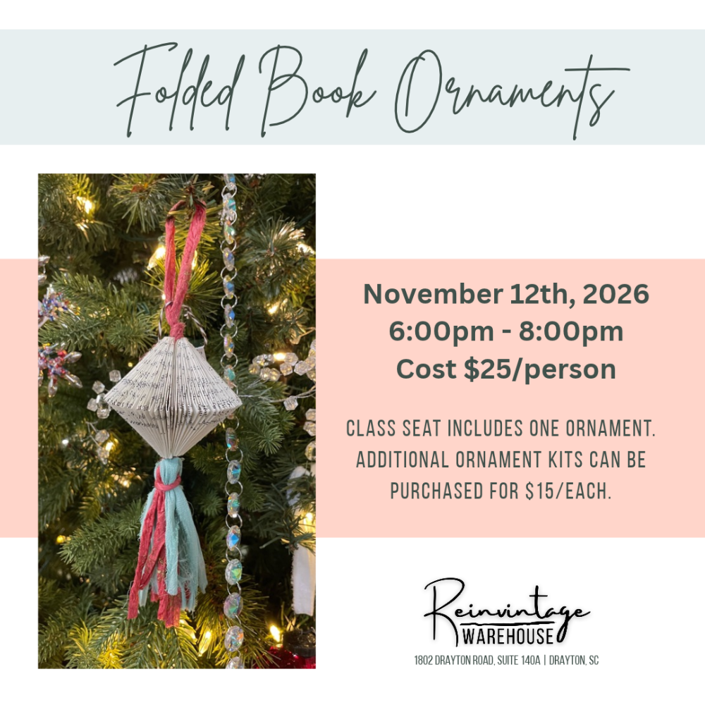 Folded Book Ornament Workshop