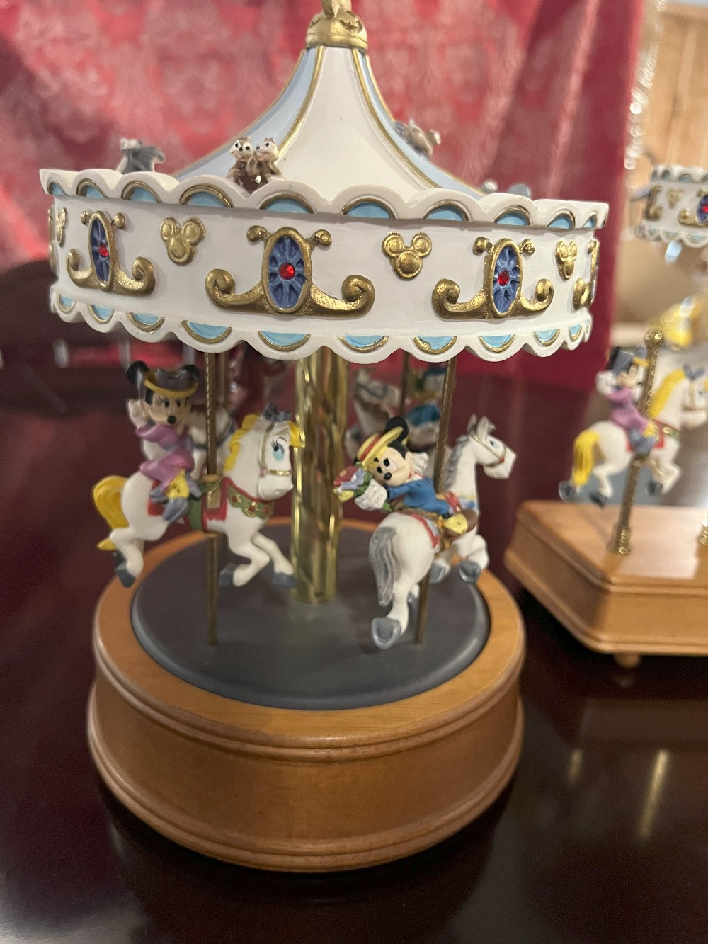 Walt Disney Co by Willitts, 4 favorite Disney characters on carousel, by Willitts