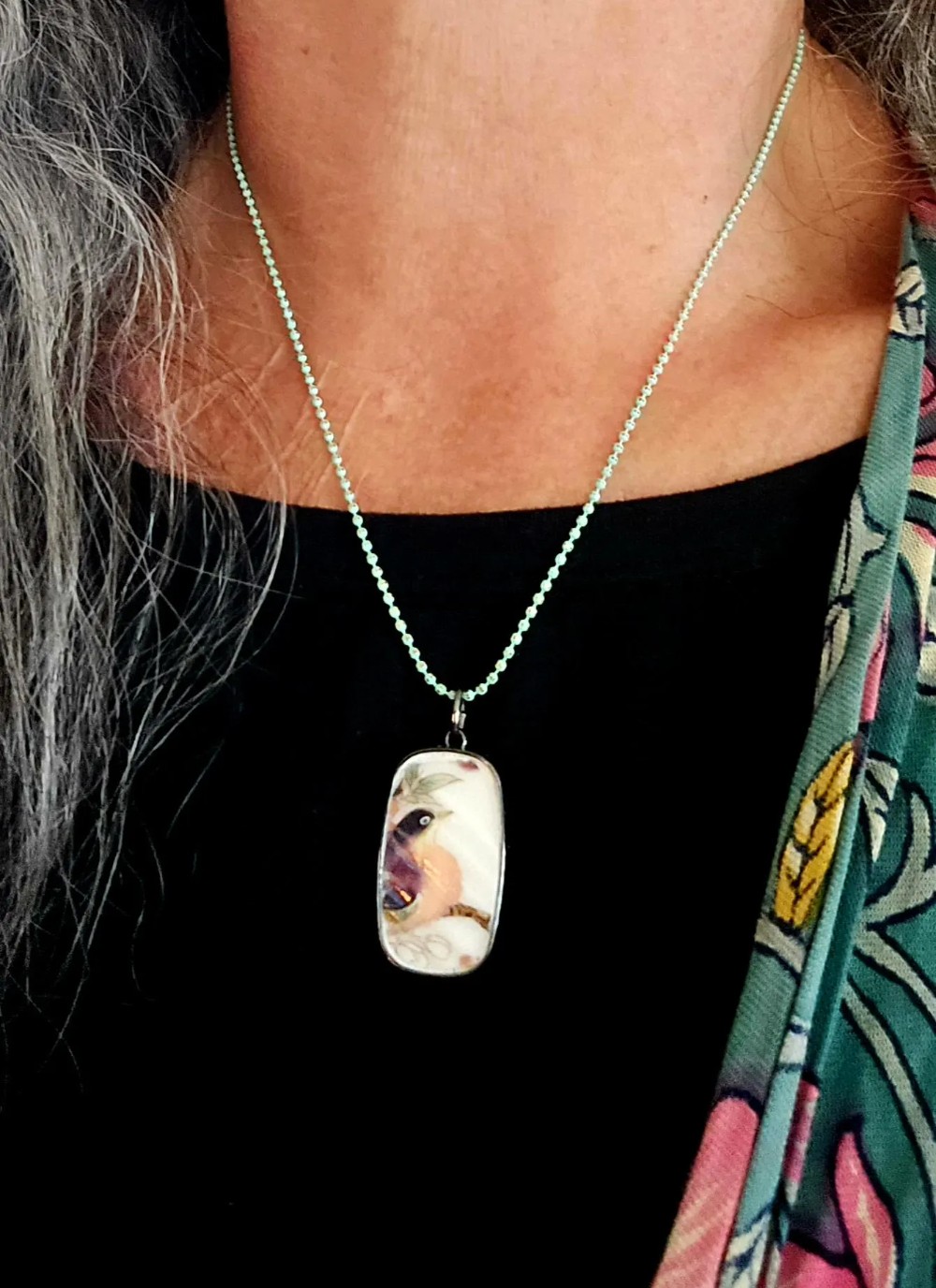 Yamaji Toyo Beautiful Bird Pendant Necklace