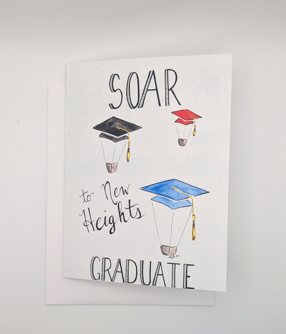 Soar to New Heights Graduate Greeting Card