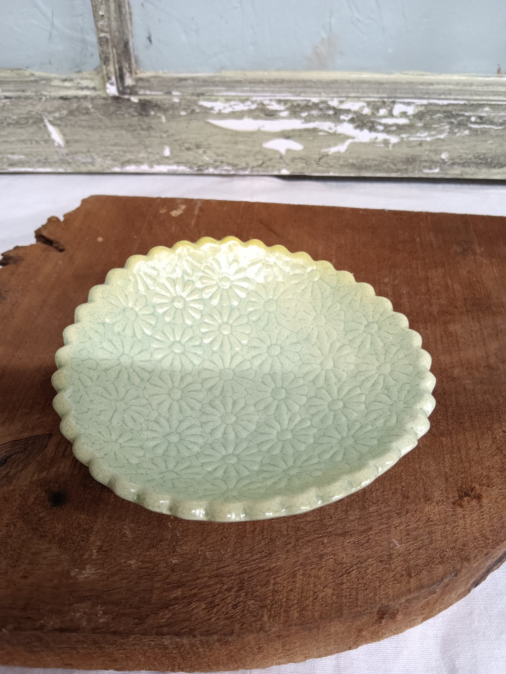 Frosted Melon Trinket Dish