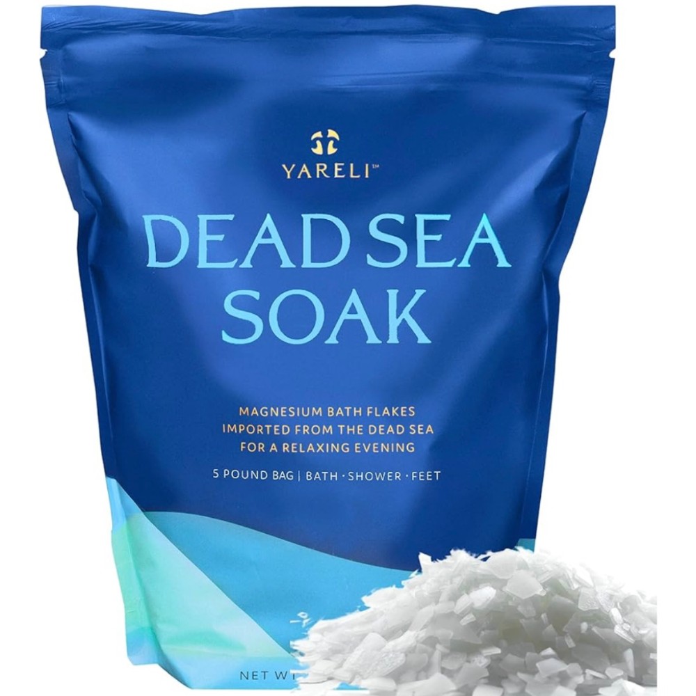 Dead Sea Magnesium Bath Flakes for Muscle Relief, 5LB