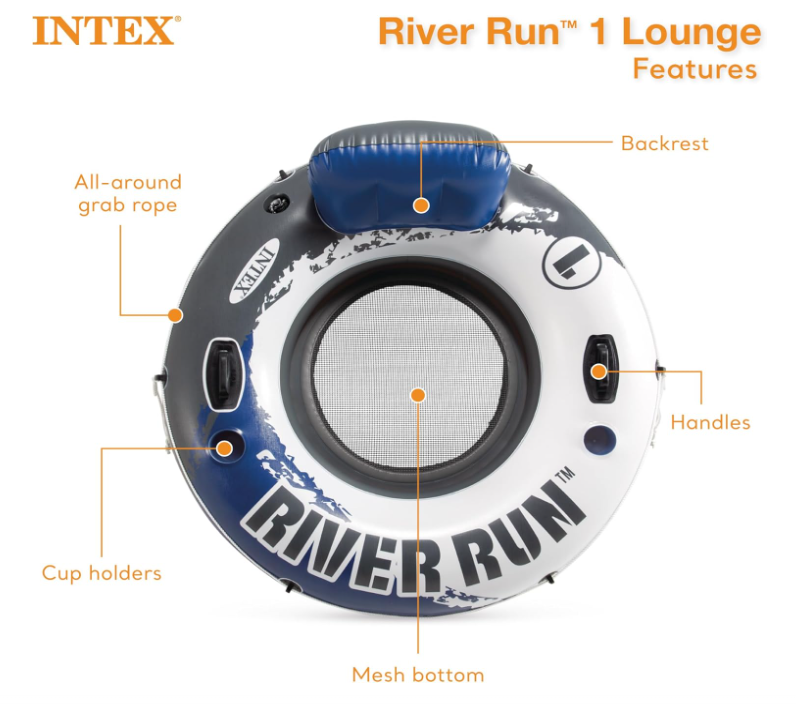 Inflatable River Floating Tube: INTEX, 53